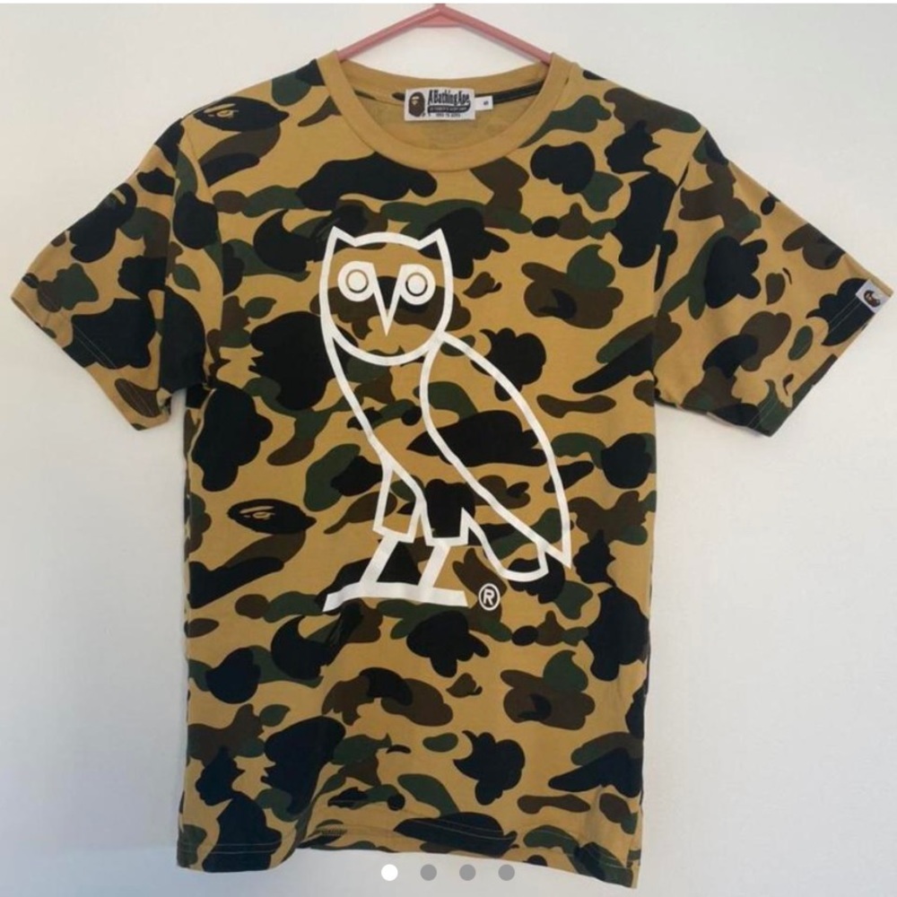 BAPE x OVO 1st Yellow Camo Tee